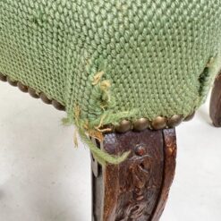 Ąžuolinis pufas su gobelenu restauracijai 38.5x58x47 cm