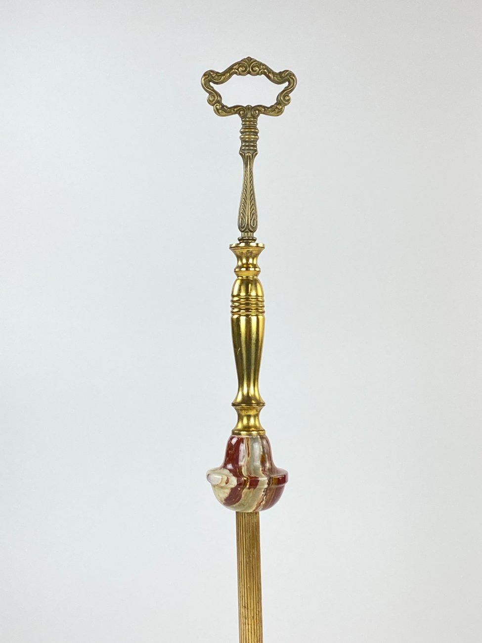 HF0176-interjero-ir-apdailos-prekes-6 Žalvarinė pastatoma dekoracija su akmens detalėmis 16x16x67,5 cm