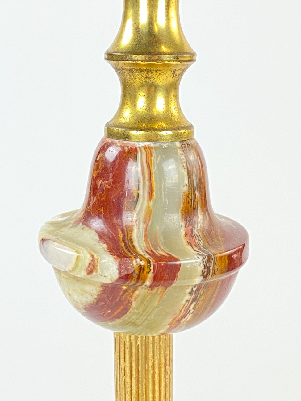 HF0176-interjero-ir-apdailos-prekes-7 Žalvarinė pastatoma dekoracija su akmens detalėmis 16x16x67,5 cm