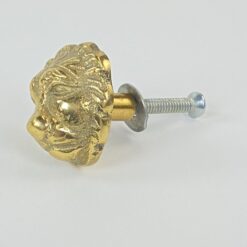 Žalvarinė baldo rankenėlė “Liūto galva” 3,5x3x3,5 cm