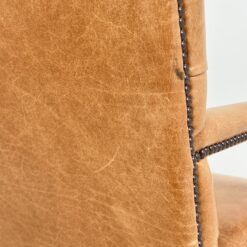 Raudonmedžio rėmo darbo krėslas su oda 77x77x113 cm, 56 cm