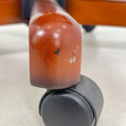 Raudonmedžio rėmo darbo krėslas su oda 77x77x113 cm, 56 cm