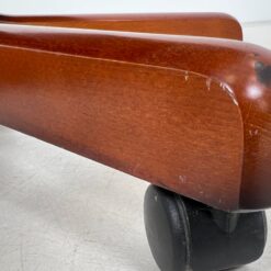 Raudonmedžio rėmo darbo krėslas su oda 77x77x113 cm, 56 cm