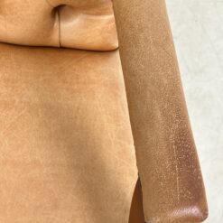 Raudonmedžio rėmo darbo krėslas su oda 77x77x113 cm, 56 cm