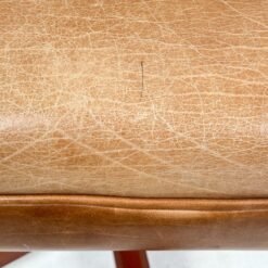 Raudonmedžio rėmo darbo krėslas su oda 77x77x113 cm, 56 cm