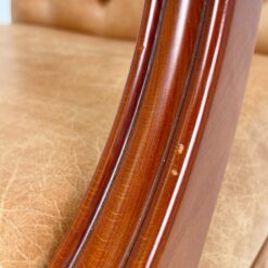 Raudonmedžio rėmo darbo krėslas su oda 77x77x113 cm, 56 cm