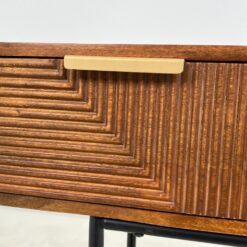 Moderni mango medžio konsolė su dviejais stalčiais 32×75,5×91,5 cm