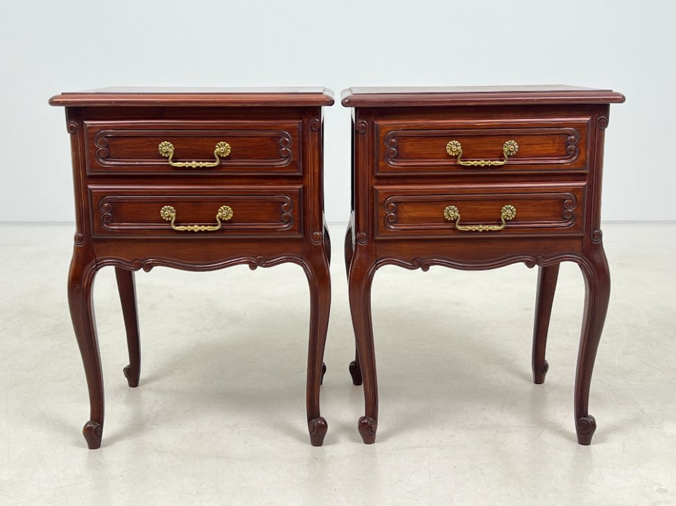 HL0177-spinteles-2 Riešutmedžio spintelės 2 vnt. komplektas 37x44x59 cm