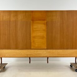 Ilga drožinėta dviejų dalių ąžuolinė komoda 55x250x159 cm