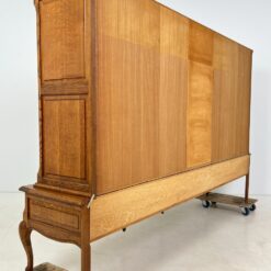 Ilga drožinėta dviejų dalių ąžuolinė komoda 55x250x159 cm