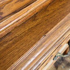 Ilga drožinėta dviejų dalių ąžuolinė komoda 55x250x159 cm