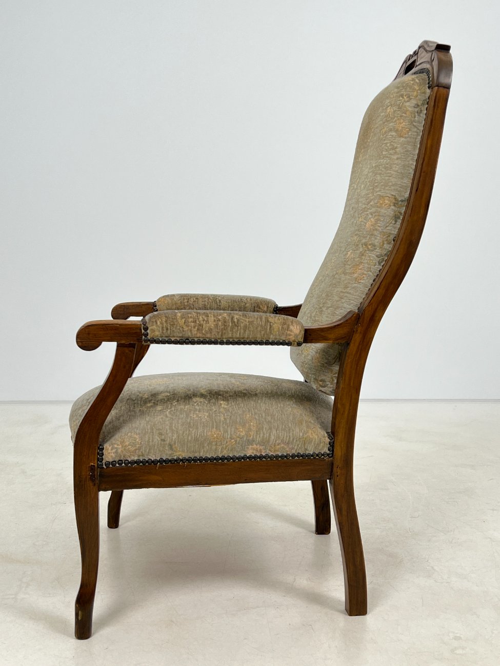 HL0195-valgomojo-kreslai-4 Ąžuolinis krėslas su gobelenu 75×62,5×115 cm, 42 cm