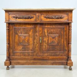 Medinė dviejų durų ir stalčių komoda su akmeniu 60x119x105 cm