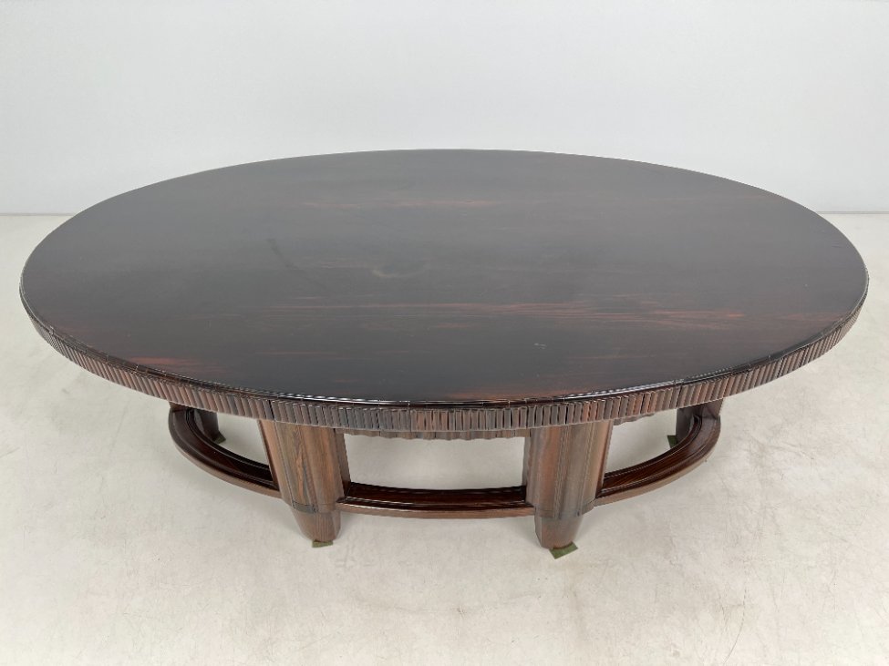 HN1006-stalai-5 Art deco riešutmedžio valgomojo stalas 125,5x212x74 cm