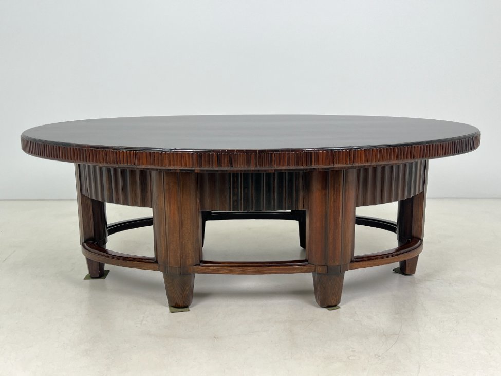 HN1006-stalai-8 Art deco riešutmedžio valgomojo stalas 125,5x212x74 cm