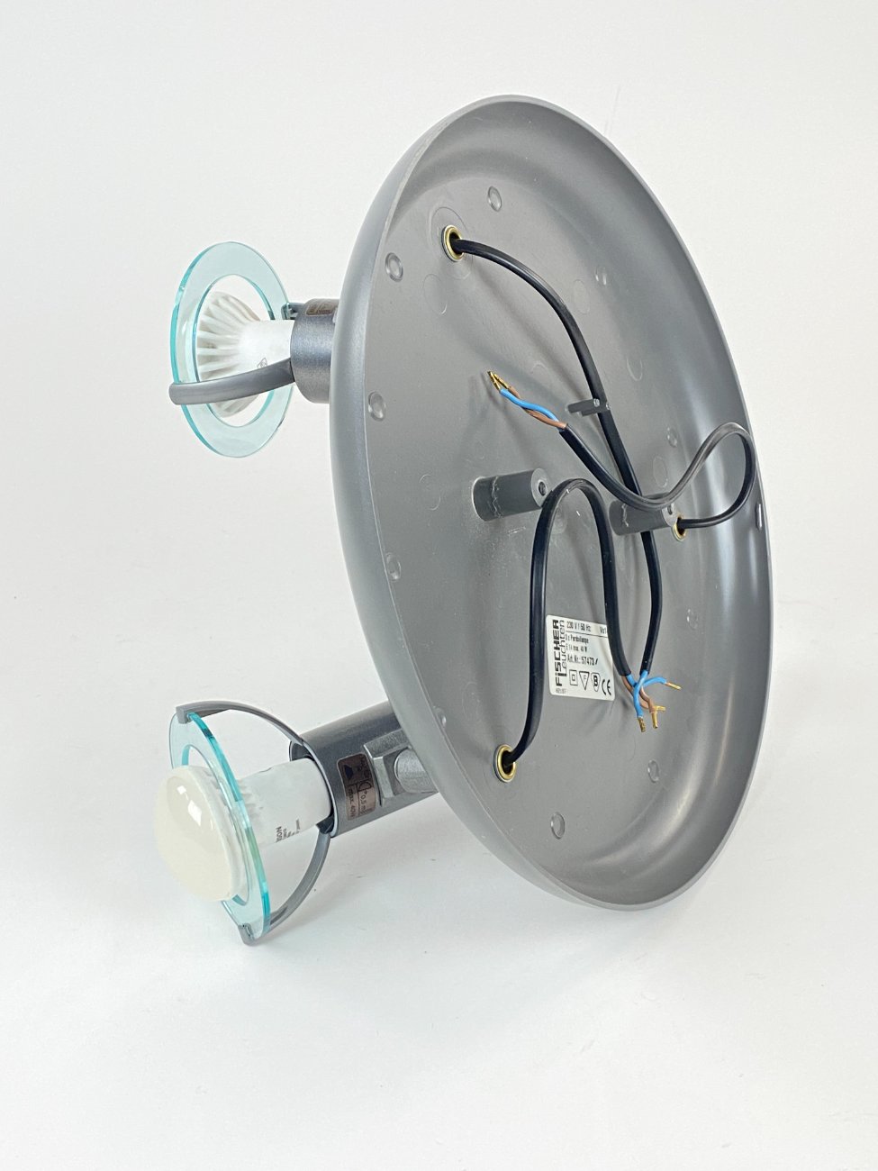 HN1009-pakabinami-sviestuvai-6 Reguliuojamas lubinis “Fischer Leuchten” trijų šakų šviestuvas 30x30x14 cm