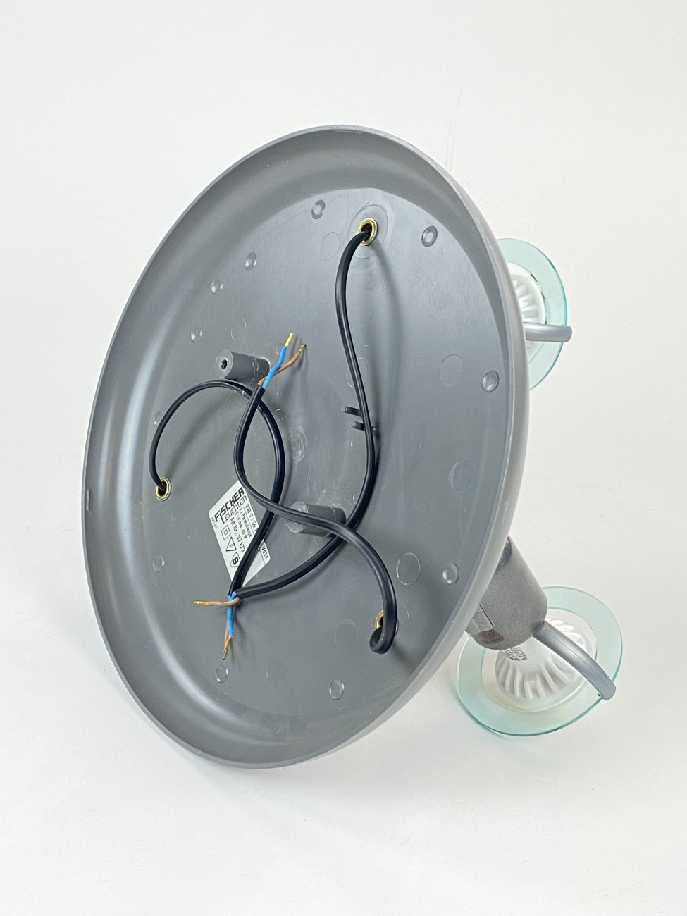 HN1009-pakabinami-sviestuvai-7 Reguliuojamas lubinis “Fischer Leuchten” trijų šakų šviestuvas 30x30x14 cm