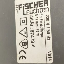 Reguliuojamas lubinis “Fischer Leuchten” trijų šakų šviestuvas 30x30x14 cm