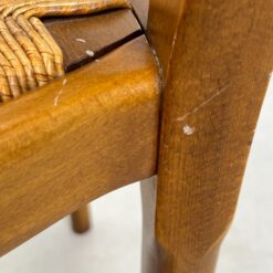 Riešutmedžio kėdė su pinta šiaudine sėdimąja dalimi 46x46x93 cm, 44 cm