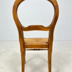 Riešutmedžio kėdė su pinta šiaudine sėdimąja dalimi 46x46x93 cm, 44 cm