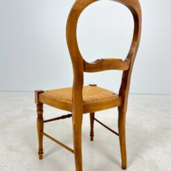 Riešutmedžio kėdė su pinta šiaudine sėdimąja dalimi 46x46x93 cm, 44 cm