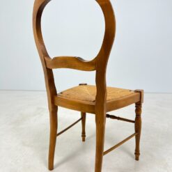 Riešutmedžio kėdė su pinta šiaudine sėdimąja dalimi 46x46x93 cm, 44 cm