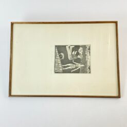 Grafikos darbas mediniame rėme 1,5×34,5×49 cm