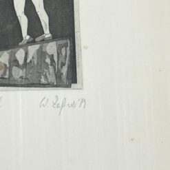 Grafikos darbas mediniame rėme 1,5×34,5×49 cm