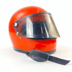 Vintažinis “Nolan” oranžinės spalvos šalmas 32x28x25 cm