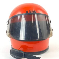 Vintažinis “Nolan” oranžinės spalvos šalmas 32x28x25 cm