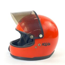 Vintažinis “Nolan” oranžinės spalvos šalmas 32x28x25 cm