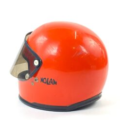 Vintažinis “Nolan” oranžinės spalvos šalmas 32x28x25 cm