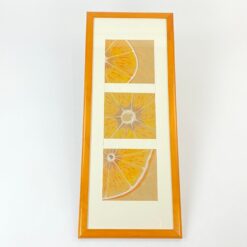 Triptikas “Citrusas” mediniame rėme su stiklu 2x27x66 cm