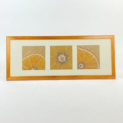 Triptikas “Citrusas” mediniame rėme su stiklu 2x27x66 cm