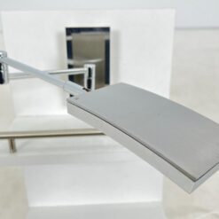 Pakabinama baltos spalvos lentyna su apšvietimu 17x36x70 cm