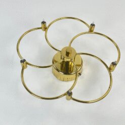 Žalvarinis pakabinamas penkių šakų šviestuvas 40x40x12 cm