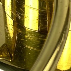 Žalvarinis pakabinamas penkių šakų šviestuvas 40x40x12 cm