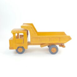 Vintažinis žaislinis FWF medinis sunkvežimis 46x19x22 cm
