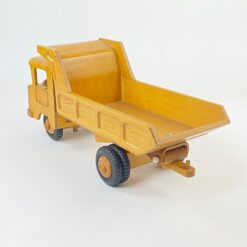 Vintažinis žaislinis FWF medinis sunkvežimis 46x19x22 cm