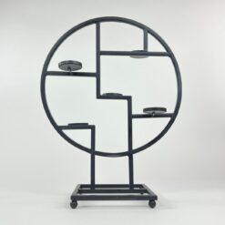 Metalinė juodos spalvos penkių šakų žvakidė 17x34,5x44,5 cm