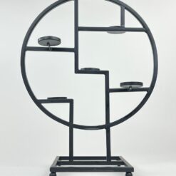 Metalinė juodos spalvos penkių šakų žvakidė 17×34,5×44,5 cm