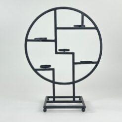 Metalinė juodos spalvos penkių šakų žvakidė 17×34,5×44,5 cm