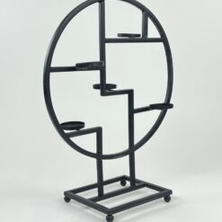 Metalinė juodos spalvos penkių šakų žvakidė 17×34,5×44,5 cm