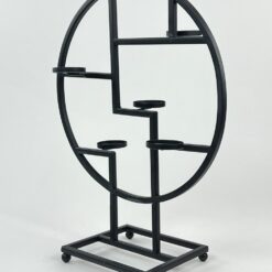 Metalinė juodos spalvos penkių šakų žvakidė 17×34,5×44,5 cm