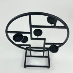 Metalinė juodos spalvos penkių šakų žvakidė 17×34,5×44,5 cm