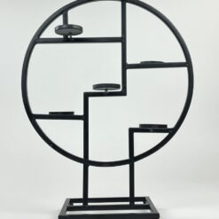 Metalinė juodos spalvos penkių šakų žvakidė 17×34,5×44,5 cm