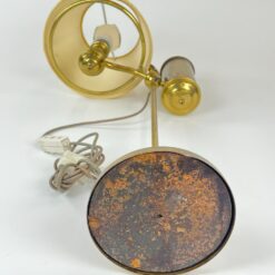 Žalvarinis reguliuojamo aukščio stalinis šviestuvas 23x35x55,5(+11) cm