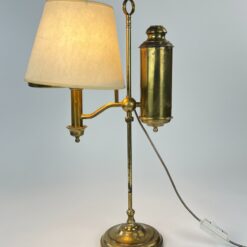 Žalvarinis reguliuojamo aukščio stalinis šviestuvas 23x35x55,5(+11) cm