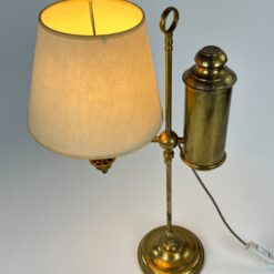 Žalvarinis reguliuojamo aukščio stalinis šviestuvas 23x35x55,5(+11) cm