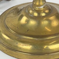 Žalvarinis reguliuojamo aukščio stalinis šviestuvas 23x35x55,5(+11) cm